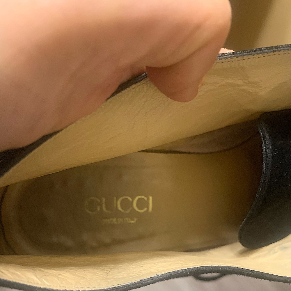 Gucci - Shoes. Dressy or Casual. Black, Suede, Lace Up & Tie. Size 38.5